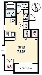ファイブヒルズ ワンルームの間取図画像