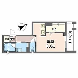 ベレオ大宮 ワンルームの間取図画像