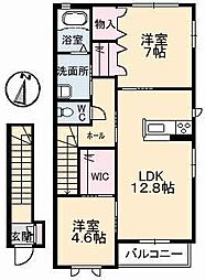 プロヌーブナギサ 2LDKの間取図画像
