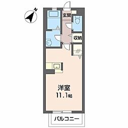 メゾン・中央 ワンルームの間取図画像