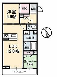 グランマスト矢賀 1LDKの間取図画像