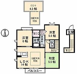 フィオレンテB 3LDKの間取図画像