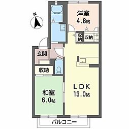 ソレイユさえき 2LDKの間取図画像