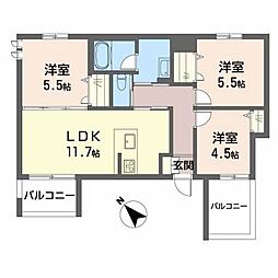 PRO+NUBEU.S.G 3LDKの間取図画像