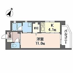 リアルエステート東原タワー 1Kの間取図画像