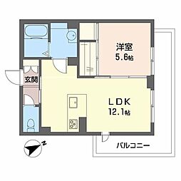 エストリア 1LDKの間取図画像