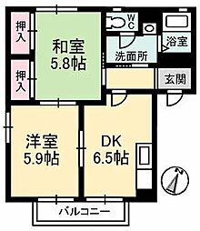 間取図画像 2DK