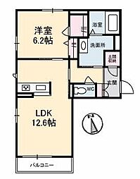 フェリシードM 1LDKの間取図画像