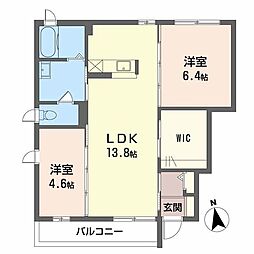 ラ・カーサアザレア 2LDKの間取図画像