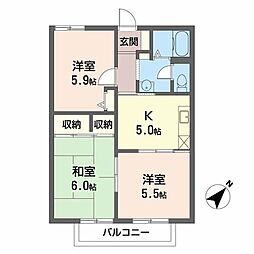 メゾン瀬戸見 3Kの間取図画像