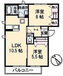 グランステージ 2LDKの間取図画像