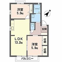 ベルヴェシティー青山　Ｄ棟 D0202 ｜ 山口県防府市大字浜方41-6（賃貸アパート2LDK・2階・59.81㎡） その2
