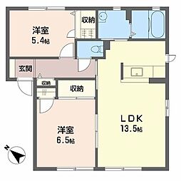 シャーメゾンコンファーレC 2LDKの間取図画像