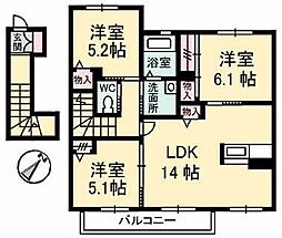 シャーメゾンRIKYUB 3LDKの間取図画像