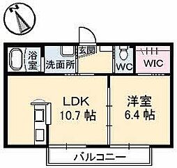 メルカートS 1LDKの間取図画像