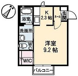 ロイヤル・オークス ワンルームの間取図画像