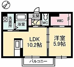 シャーメゾン上郷 1LDKの間取図画像