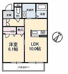 アド・グランデ幸町 1LDKの間取図画像
