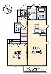 シャーメゾンAYUMI 1LDKの間取図画像