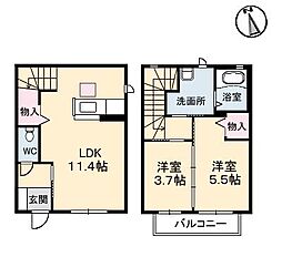 シャーメゾンI・Y 2LDKの間取図画像
