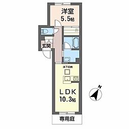 シャーメゾン イーストキャッスル 1LDKの間取図画像