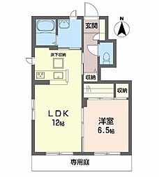 エタンリジェールA 1LDKの間取図画像