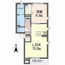 サン・レガーロ 1LDKの間取図画像