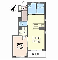 プレミアス中央町 1LDKの間取図画像