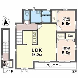 ディアス・サステナ 2LDKの間取図画像