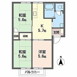 フレグランス雄新 3Kの間取図画像
