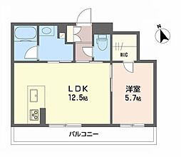 アトリエールM 1LDKの間取図画像
