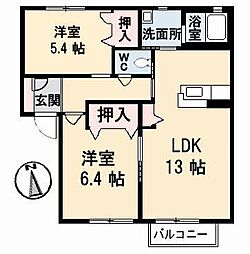 シャーメゾンManabe 2LDKの間取図画像