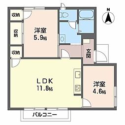 間取図画像 2LDK