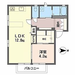 フォーレス横水 1LDKの間取図画像