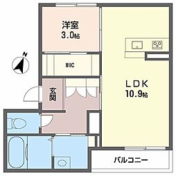 nonoka 1LDKの間取図画像