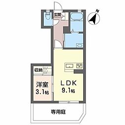 シャーメゾンフォレナ 1LDKの間取図画像