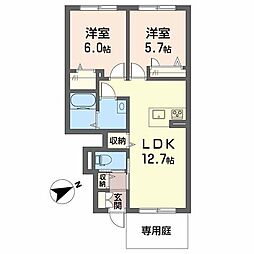 シャーメゾンニコル 2LDKの間取図画像