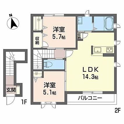 グランマスト杉井流II A棟_間取り_0