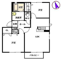 間取図画像 2LDK