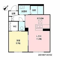 ベレオアンビエラ 1LDKの間取図画像