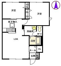 間取図画像 2LDK