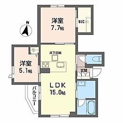 シャーメゾン セレーヌ ベフ 2LDKの間取図画像