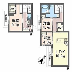 間取図画像 3LDK