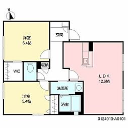 コートビレッジ本鳥栖A 2LDKの間取図画像
