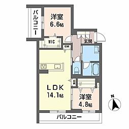 間取図画像 2LDK