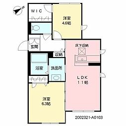 コンフォルトディモーラ 2LDKの間取図画像