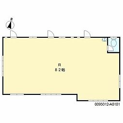 ハイム福智 1階ワンルームの間取り