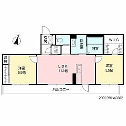 エンジョイスペース鷹の巣 2LDKの間取図画像