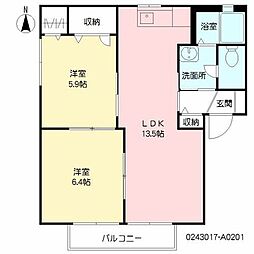 間取図画像 2LDK