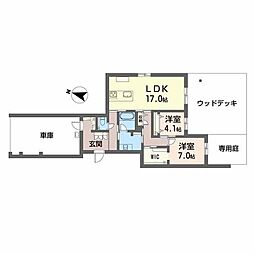 Ｅｌｅｎａ大江 1階2LDKの間取り